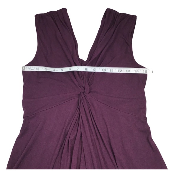 EXPRESS - Twisted V-Neck Midi Sleeveless Dress in Plum Purple - M - Picture 5 of 10